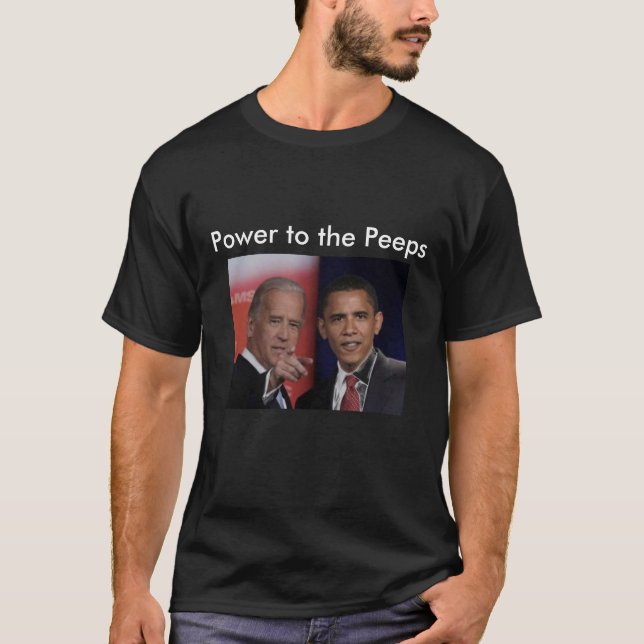 Power zu den Blicken, zum Barack Obama und zum Joe T-Shirt (Vorderseite)