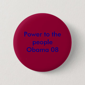 Power zu den Leuten Obama 08 Button