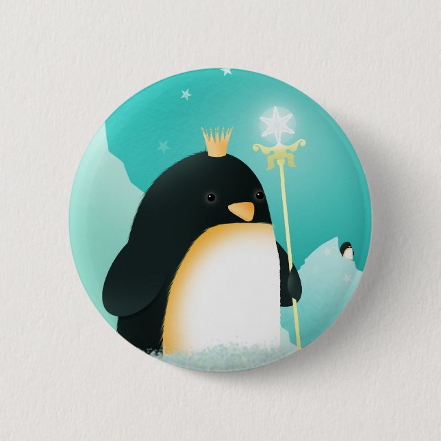 Power zu den Penguins - Kaiser-Button-Abzeichen Button (Vorderseite)