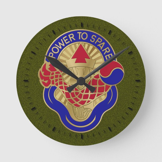 Power zum Ersparnis Runde Wanduhr (Vorderseite)
