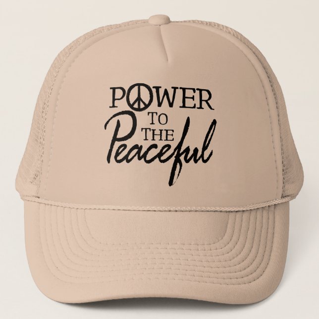 Power zum Friedlichen Hut Truckerkappe (Vorderseite)
