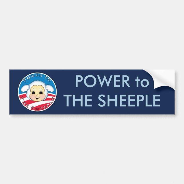 Power zum Sheeple (Obama) Autoaufkleber (Vorne)