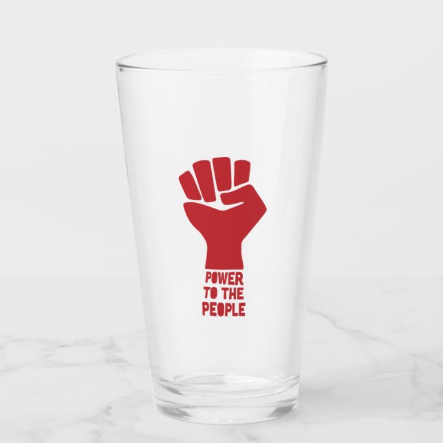 Power zum Volk Glas (Vorderseite)