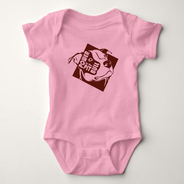 Power zur Grube Stier Baby Strampler (Vorderseite)