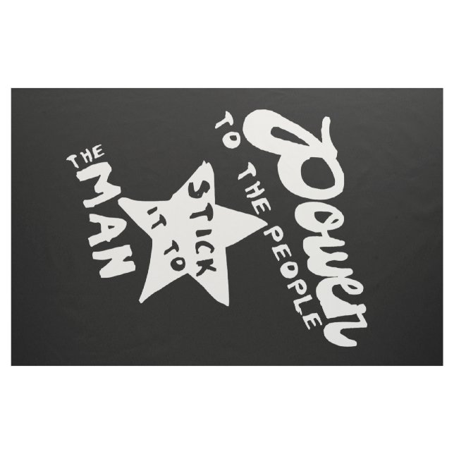 Power zur Leute-Protest-Fahnen-Zeichen-Flagge Stoff (Fat Quarter (45,7 x 55,9 cm))