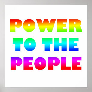 Power zur People Retro Style Protest Occupy Poster
