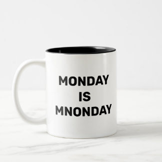 PowerBI Meme Montag - Montag ist MNontag Zweifarbige Tasse