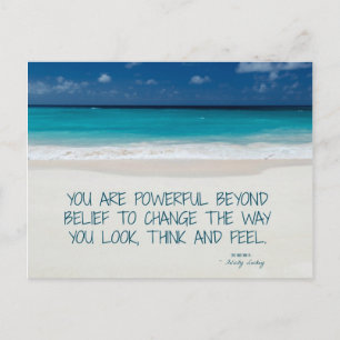 Powered Beyond Belief Beach Fitness Postcard Postkarte