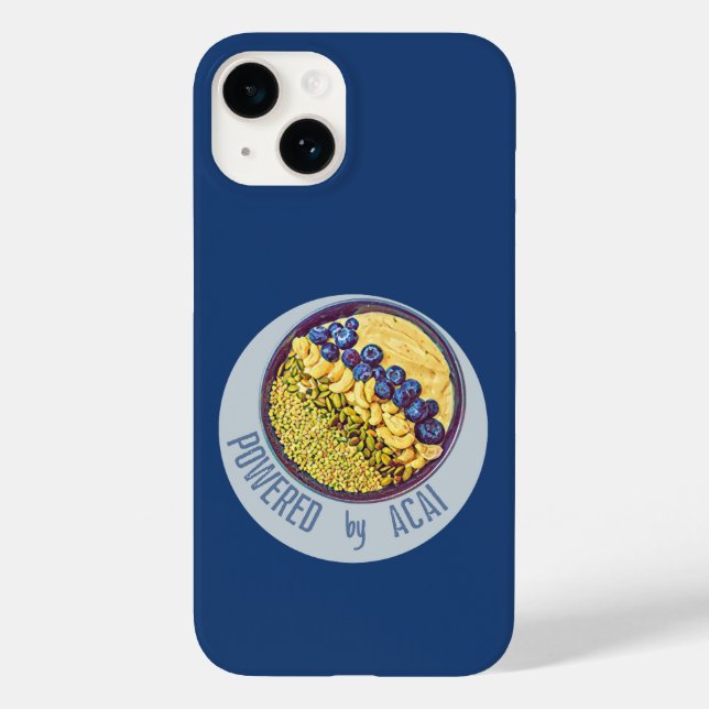 Powered by Acai Trendy Phone Case (Rückseite)