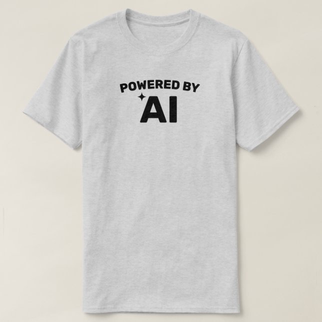 Powered by AI™ T-Shirt (Anpassen!) (Design vorne)