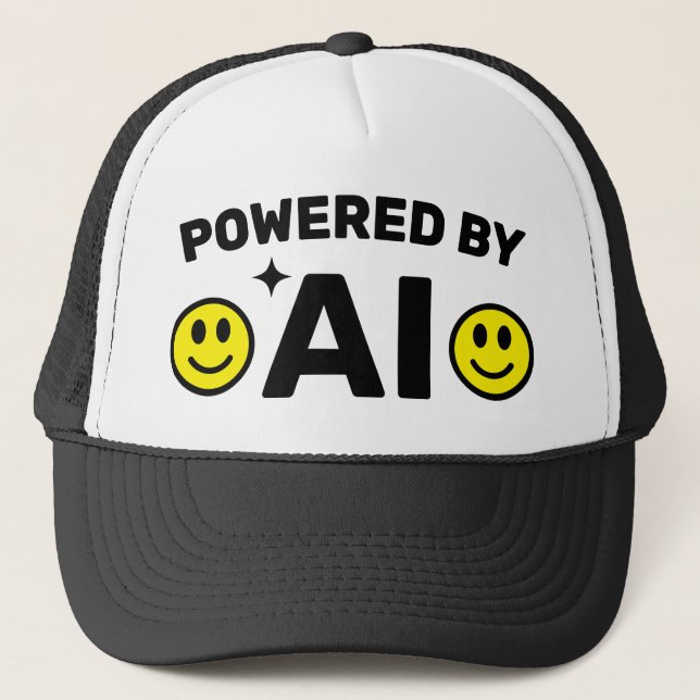 Powered by AI™ Trucker Hat Truckerkappe (Vorderseite)