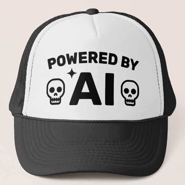 Powered by AI™ Trucker Hat Truckerkappe (Vorderseite)