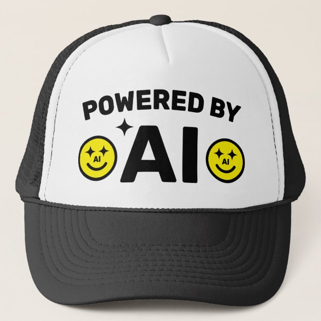 Powered by AI™ Trucker Hat Truckerkappe (Vorderseite)