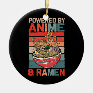 Powered by Anime und Ramen Liebe Anime Noodles Jap Keramik Ornament