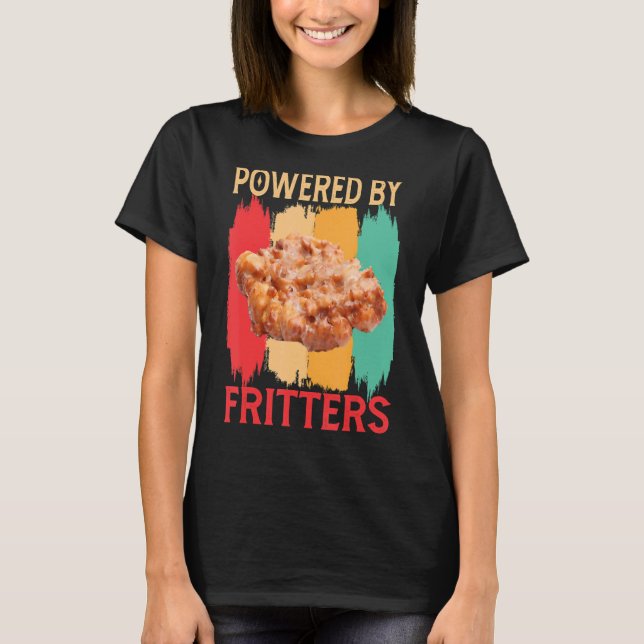 Powered by Apple Fritters Retro Apple Fritter T-Shirt (Vorderseite)