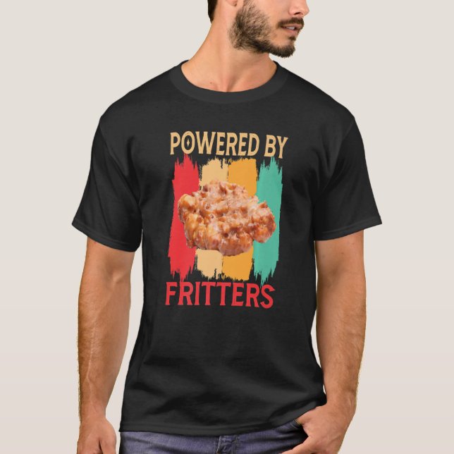 Powered by Apple Fritters Retro Apple Fritter T-Shirt (Vorderseite)