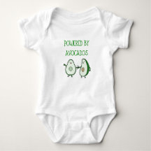 Powered by Avocados - Cooles Veganes Baby Shirt