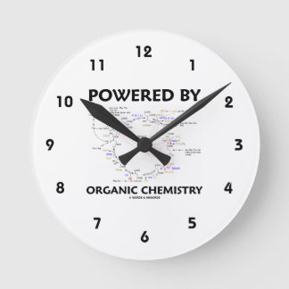 Powered by Bio Chemistry (Krebs Cycle) Runde Wanduhr