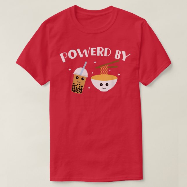 Powered by Boba and Ramen Bubble Tee (Design vorne)