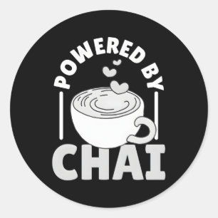 Powered by Chai Tea Masala Chai Runder Aufkleber