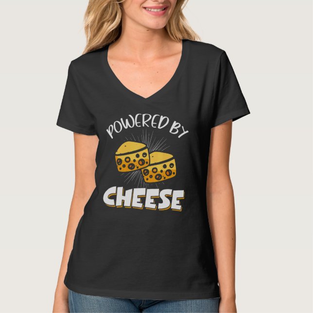 Powered By Cheese T-Shirt (Vorderseite)