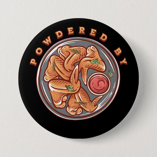 Powered by Chicken Wings Button (Vorderseite)