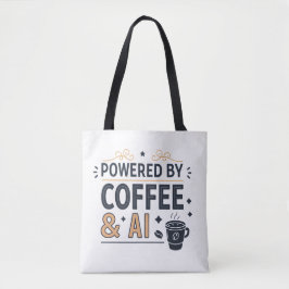 Powered by Coffee & AI Retro Tech Vector