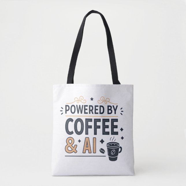 Powered by Coffee & AI Retro Tech Vector (Vorderseite)