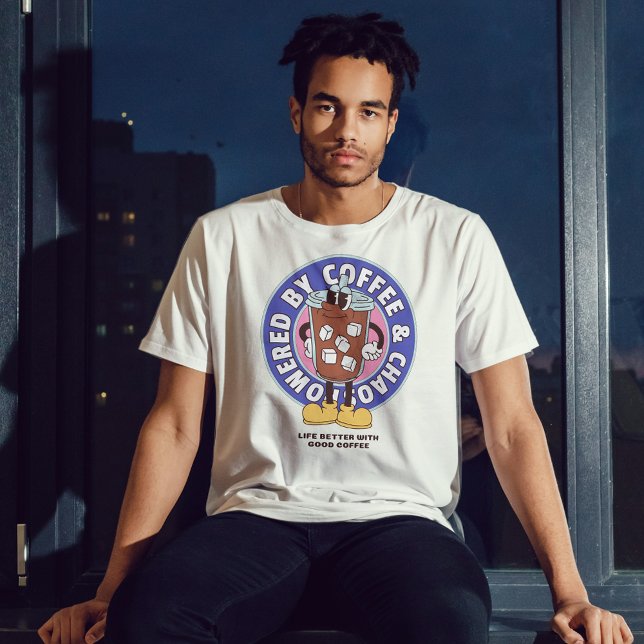 Powered by Coffee & Chaos Funny Spaß T-Shirt (Von Creator hochgeladen)