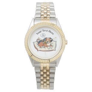 Powered by Coffee & Dog Dreams Armbanduhr