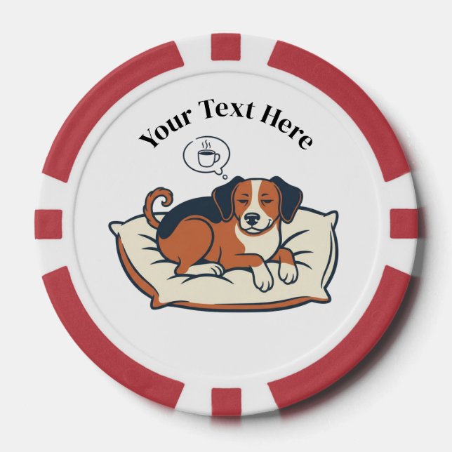 Powered by Coffee & Dog Dreams Pokerchips (Vorderseite)