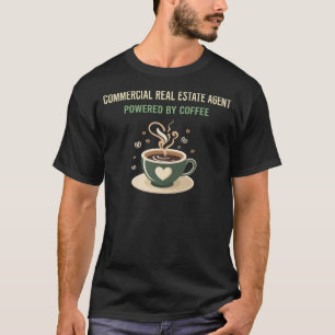 Powered by Coffee Kommerziell Real Anwesen Agent T-Shirt