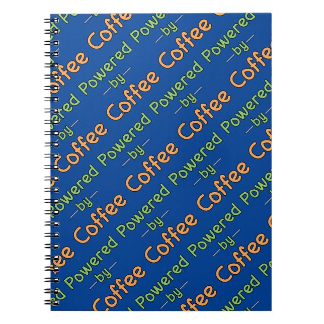 Powered by Coffee Notebook Notizblock (Vorderseite)