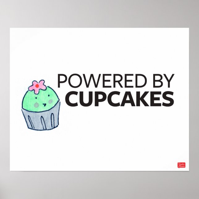 Powered by Cupcakes Poster (Vorne)