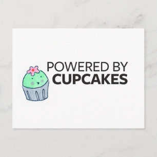 Powered by Cupcakes Postkarte