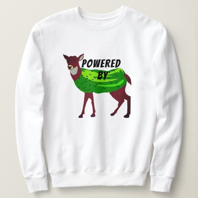 Powered by Dil Doe Hoodie - Adult Humor Sweatshirt (Design vorne)