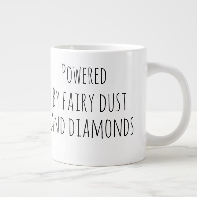 Powered by Feenstaub and Diamonds Jumbo-Tasse (Rechts)