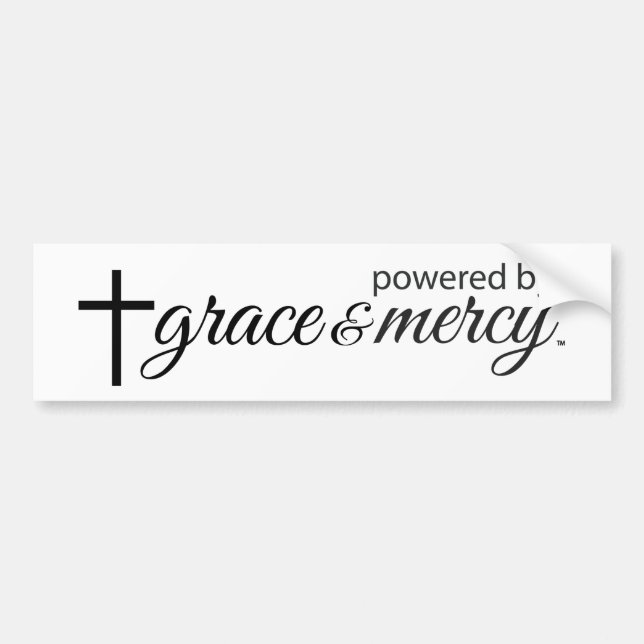 Powered by Grace & Mercy Autoaufkleber (Vorne)
