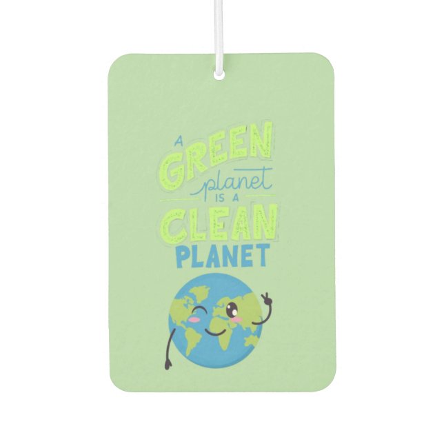 Powered by Green: Thrive with Nature" Autolufterfrischer (Vorderseite)