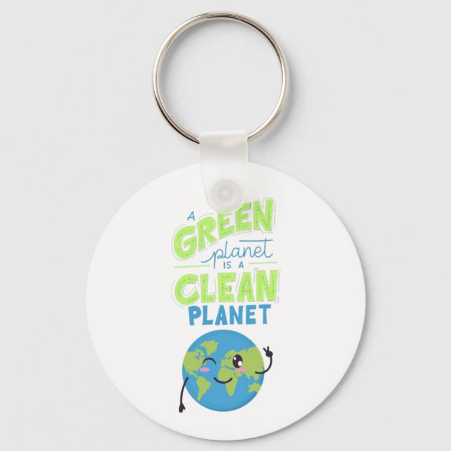 Powered by Green: Thrive with Nature" Schlüsselanhänger (Vorderseite)