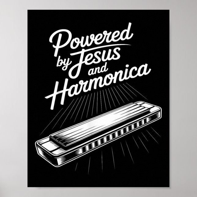Powered By Jesus And Harmonica Christian Music  Poster (Vorne)