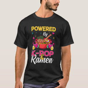 Powered by K-Pop und Ramen Kpop Geschenk T-Shirt