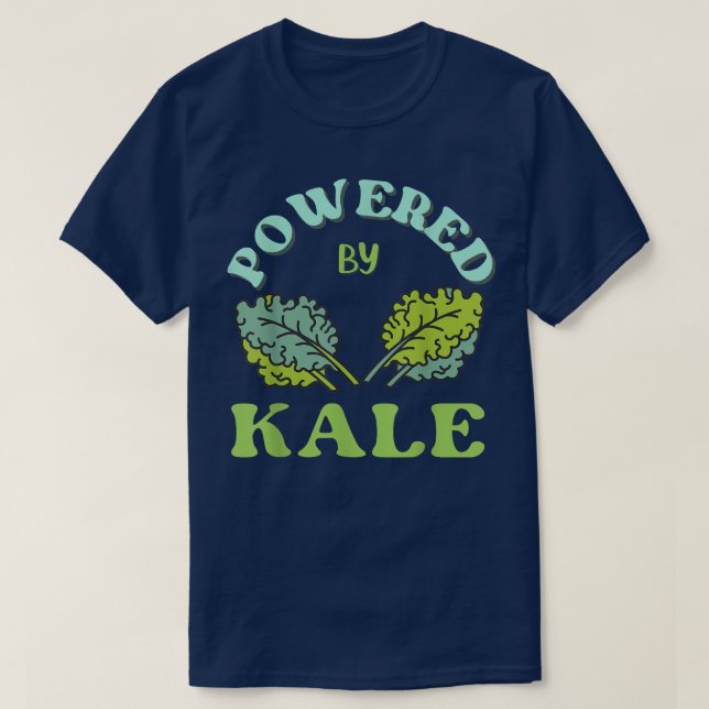 Powered by Kale Vollnahrung Vegane vegetarische Pf T-Shirt (Design vorne)