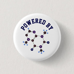 Powered by - Koffein Molekulare Struktur Button