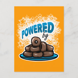 Powered by Little Chocolate Donuts Postcard Postkarte