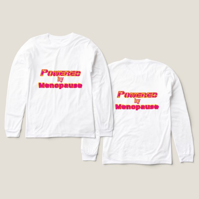 Powered by Menopause 1 Tri-Blend Shirt (Design Vorderseite & Rückseite)