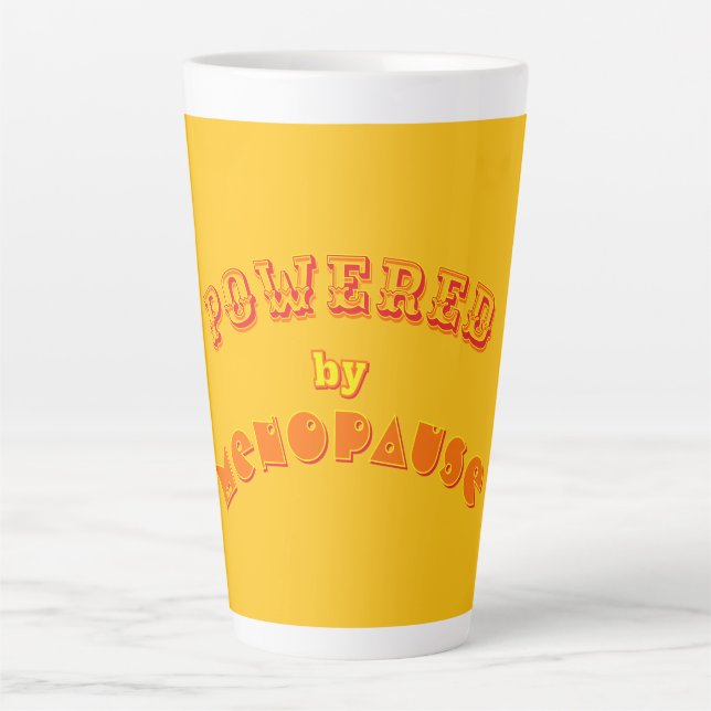 Powered by Menopause 2  Milchtasse (Vorderseite)