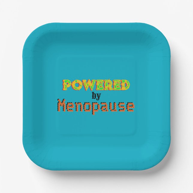 Powered by Menopause 3 Pappteller (Vorderseite)