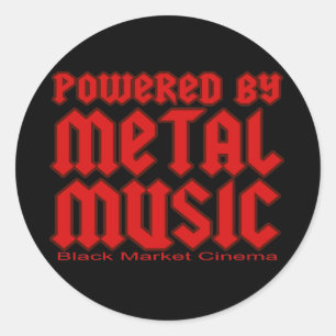Powered by Metal Music Fans Death Metal Runder Aufkleber