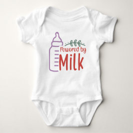 Powered by Milk - Baby Boy Bodysuit Baby Strampler
